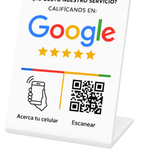 ACRÍLICO NFC + QR – CALIFICACIÓN GOOGLE