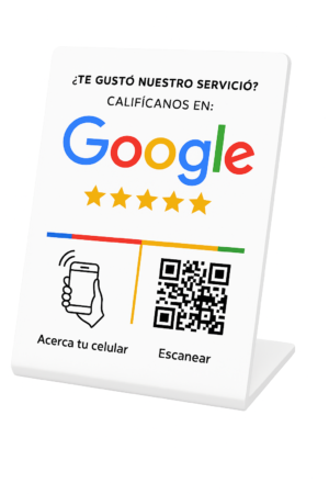 ACRÍLICO NFC + QR – CALIFICACIÓN GOOGLE