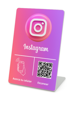 ACRÍLICO NFC + QR – INSTAGRAM