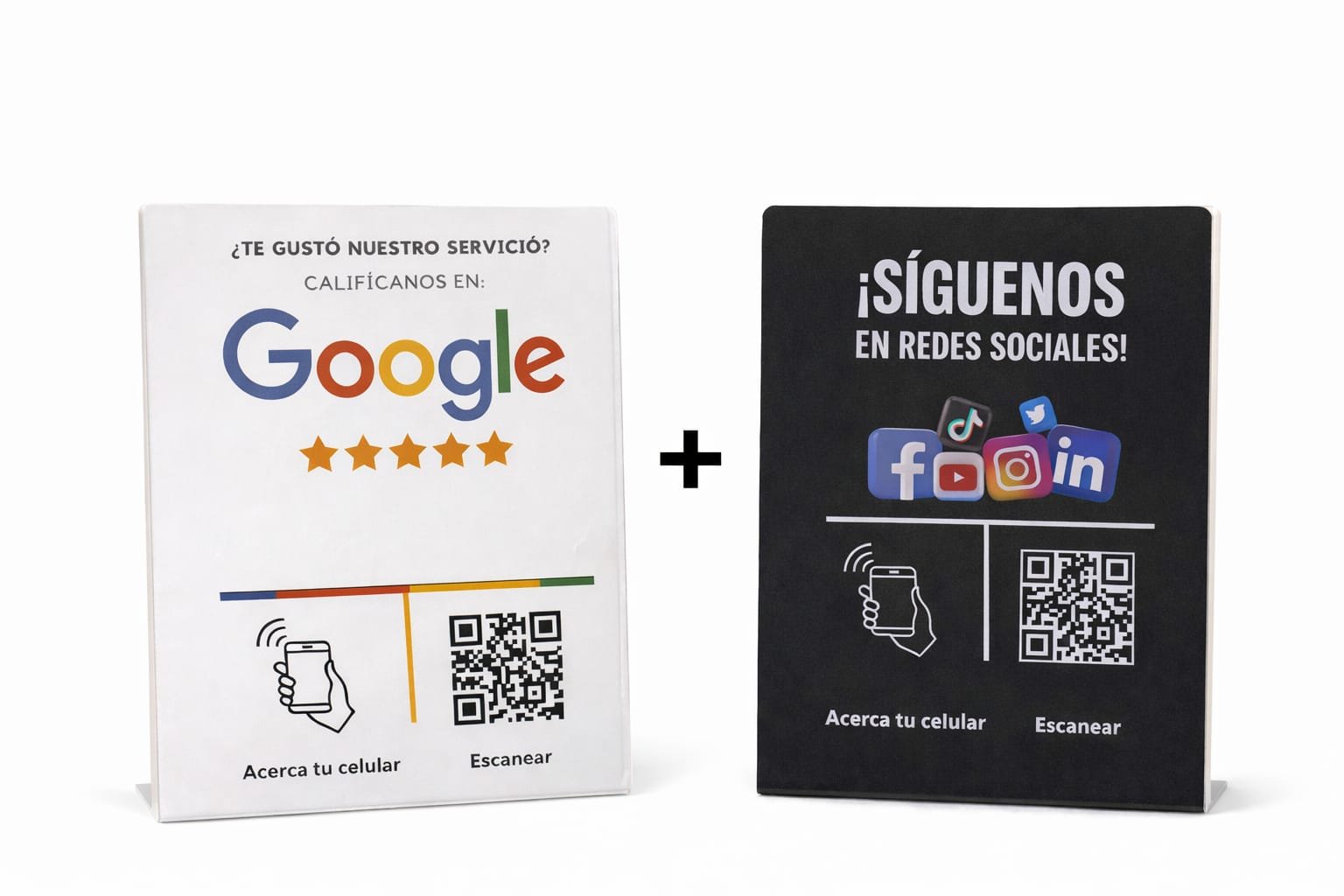 Acrílicos NFC de mesa Tap-acá