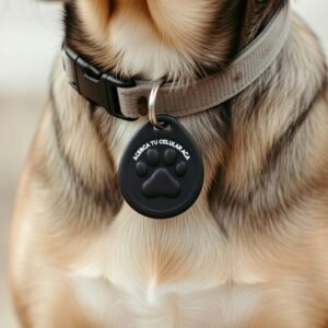 PLACA IDENTIFICACIÓN NEGRA + QR