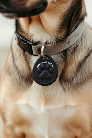 PLACA IDENTIFICACIÓN NEGRA + QR