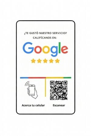 Tarjeta PVC Google Blanca